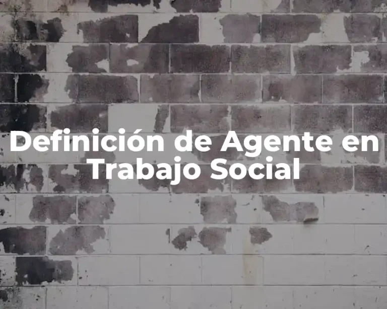 Definición de Agente en Trabajo Social