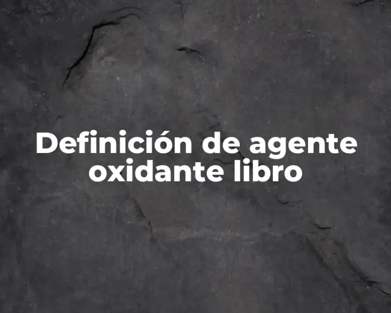 Definición de agente oxidante libro