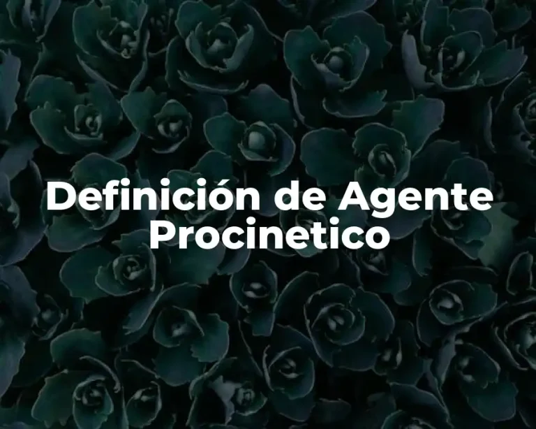 Definición de Agente Procinetico
