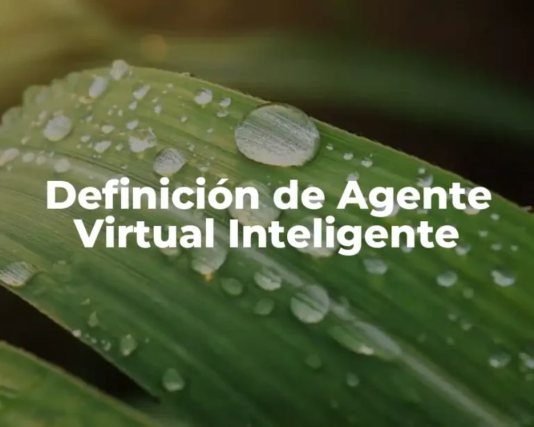 Definición de Agente Virtual Inteligente