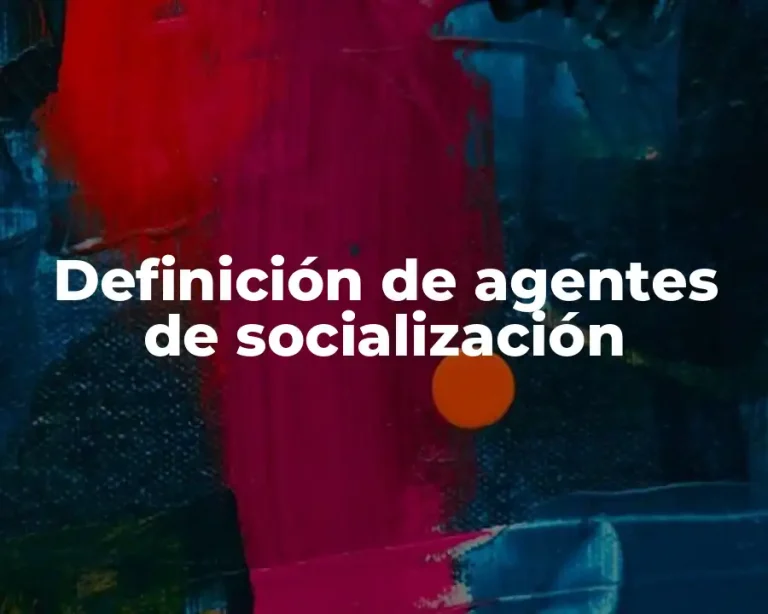 Definición de agentes de socialización