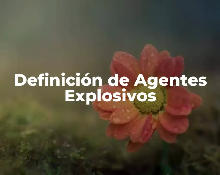 Definición de Agentes Explosivos
