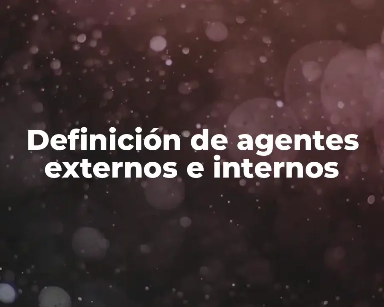 Definición de agentes externos e internos