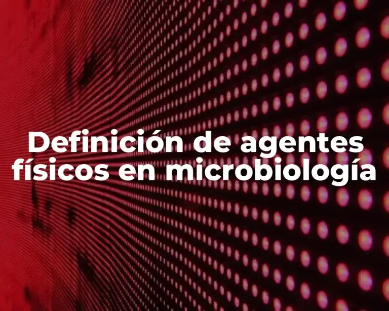 Definición de agentes físicos en microbiología