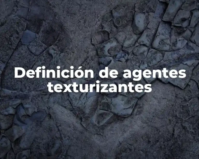 Definición de agentes texturizantes