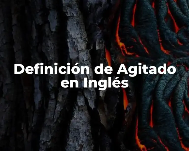 Definición de Agitado en Inglés
