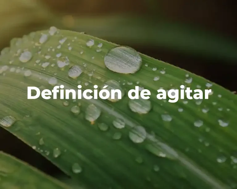 Definición de agitar