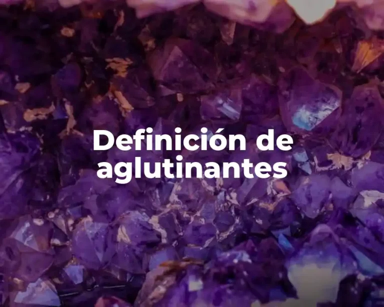 Definición de aglutinantes