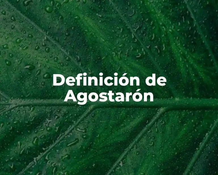 Definición de Agostarón