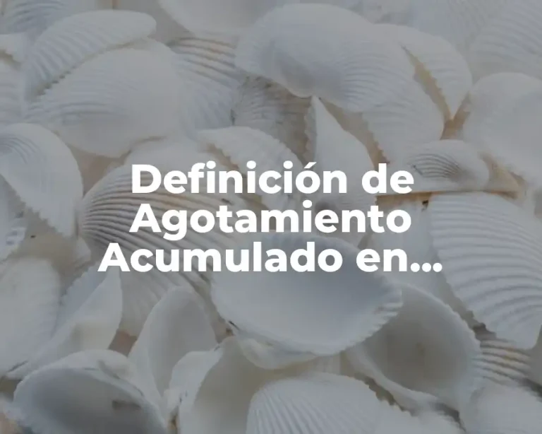 Definición de Agotamiento Acumulado en Contabilidad