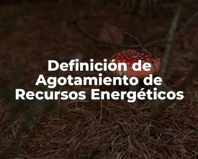 Definición de Agotamiento de Recursos Energéticos
