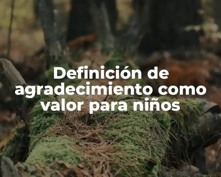 Definición de agradecimiento como valor para niños