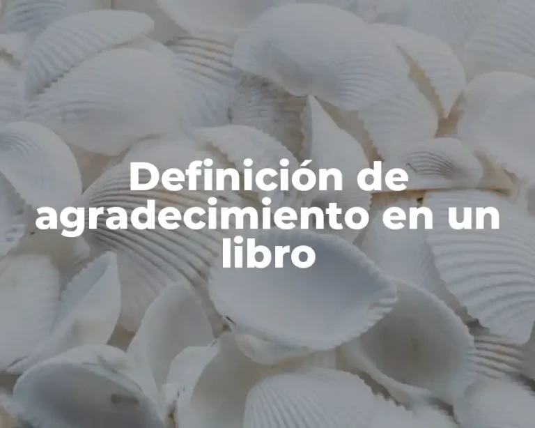 Definición de agradecimiento en un libro