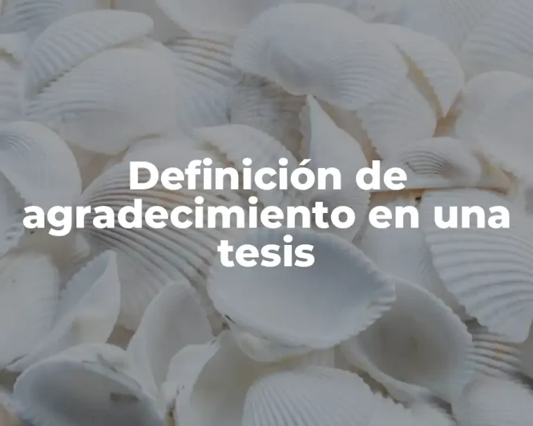 Definición de agradecimiento en una tesis