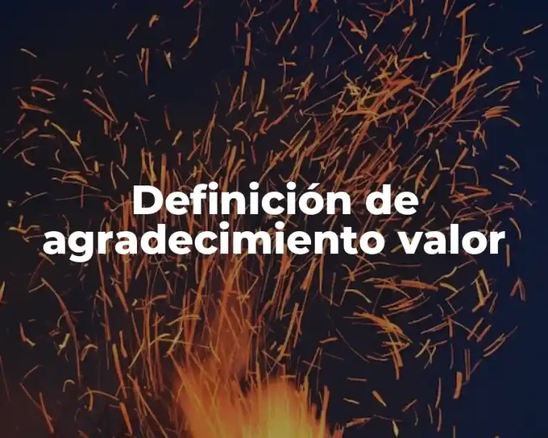 Definición de agradecimiento valor