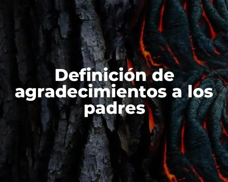 Definición de agradecimientos a los padres