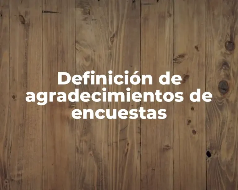 Definición de agradecimientos de encuestas