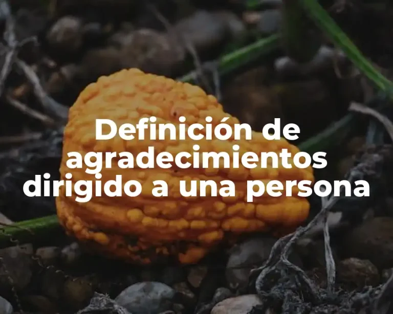 Definición de agradecimientos dirigido a una persona