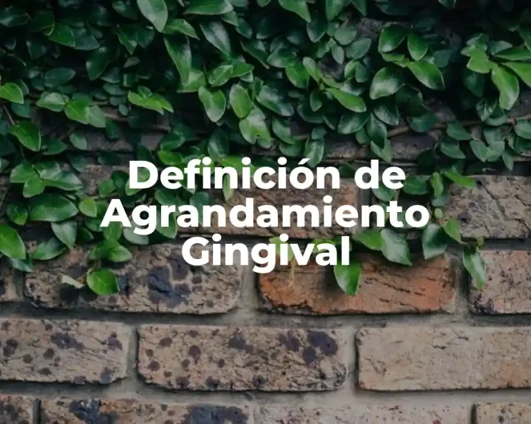 Definición de Agrandamiento Gingival