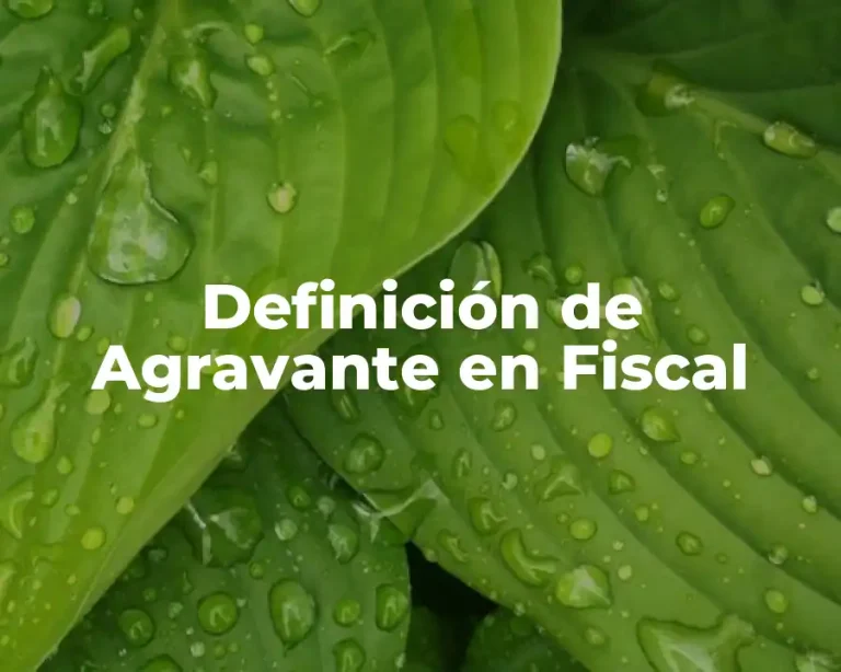 Definición de Agravante en Fiscal