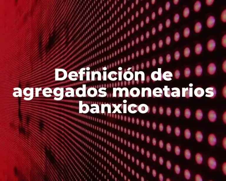 Definición de agregados monetarios banxico