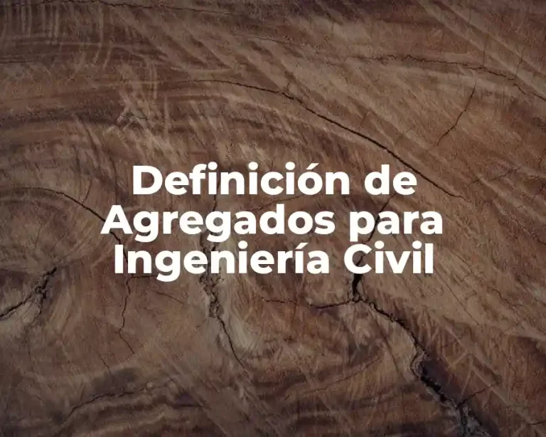 Definición de Agregados para Ingeniería Civil