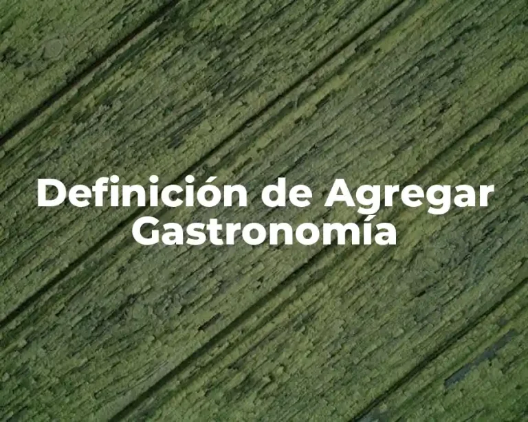 Definición de Agregar Gastronomía