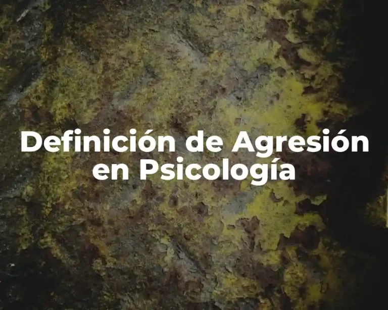 Definición de Agresión en Psicología