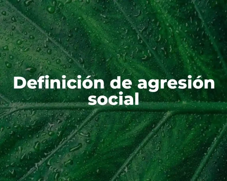 Definición de agresión social
