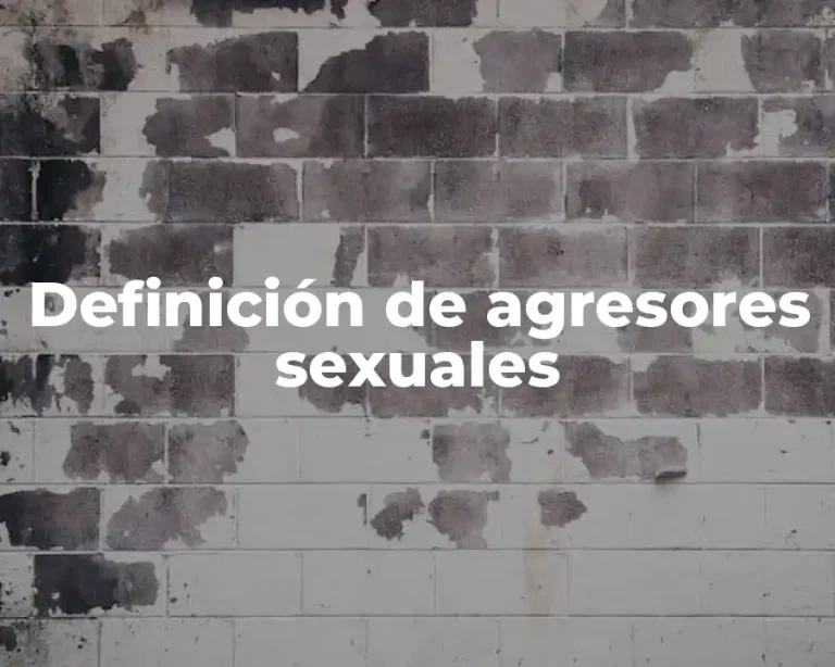 Definición de agresores sexuales