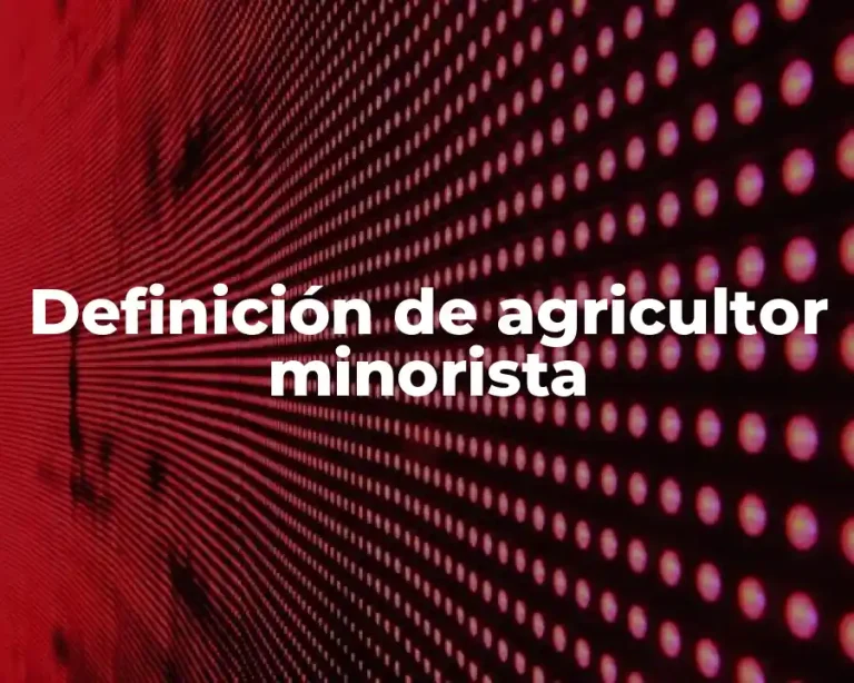 Definición de agricultor minorista