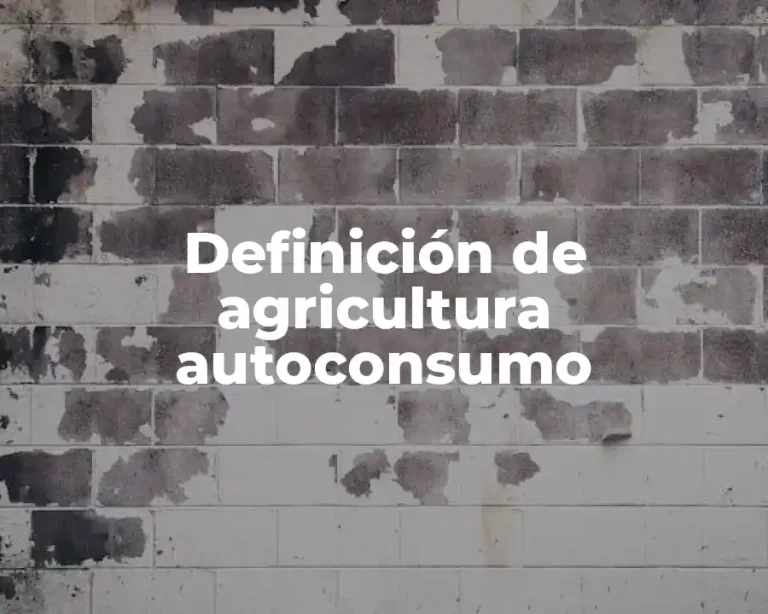 Definición de agricultura autoconsumo