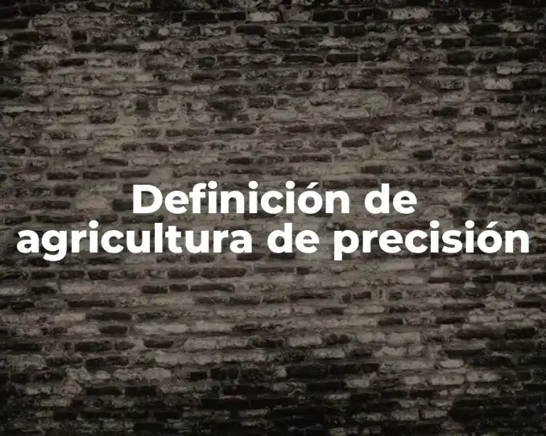 Definición de agricultura de precisión