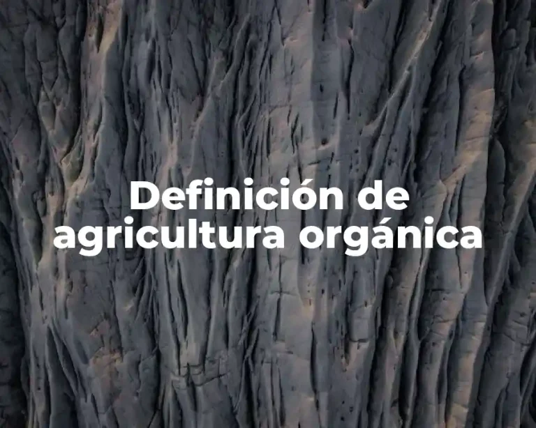 Definición de agricultura orgánica
