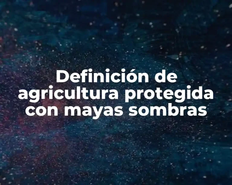 Definición de agricultura protegida con mayas sombras
