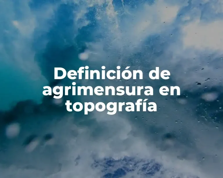 Definición de agrimensura en topografía