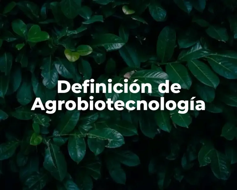Definición de Agrobiotecnología