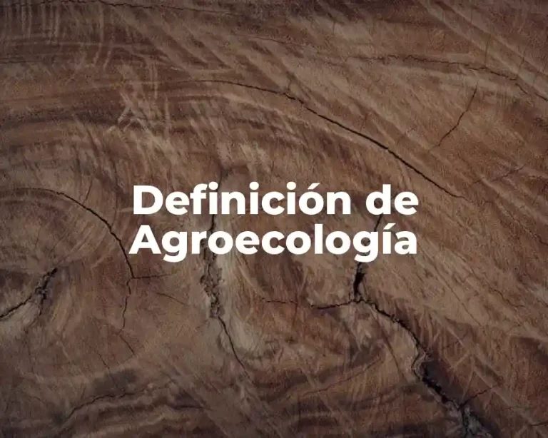 Definición de Agroecología
