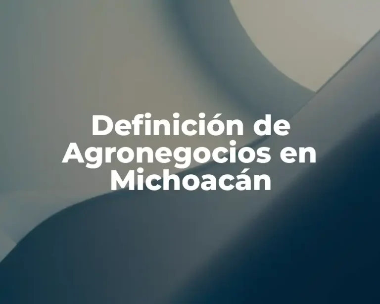 Definición de Agronegocios en Michoacán