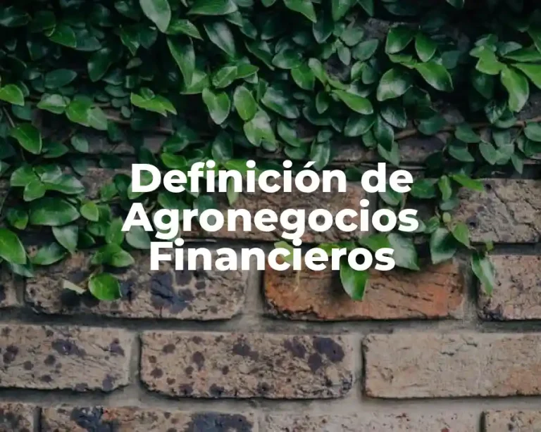 Definición de Agronegocios Financieros