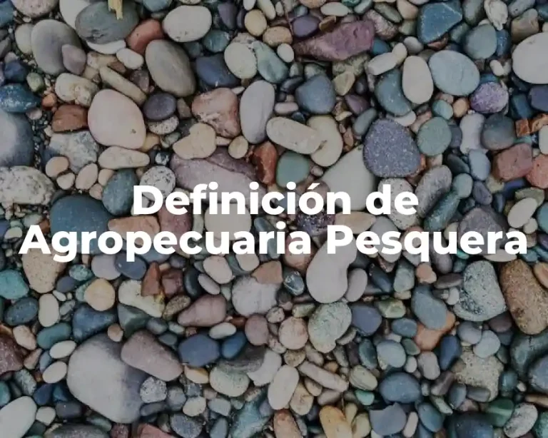 Definición de Agropecuaria Pesquera