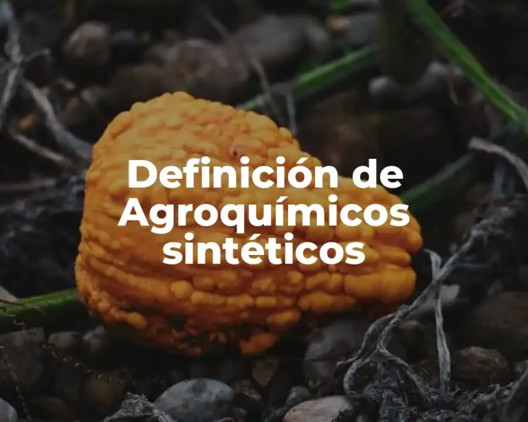 Definición de Agroquímicos sintéticos