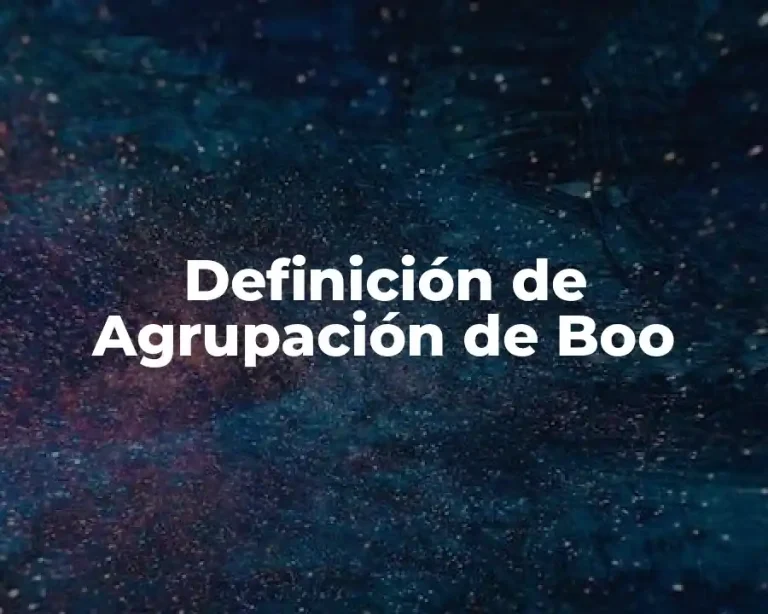 Definición de Agrupación de Boo