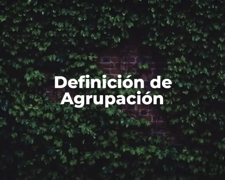 Definición de Agrupación