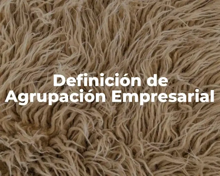 Definición de Agrupación Empresarial