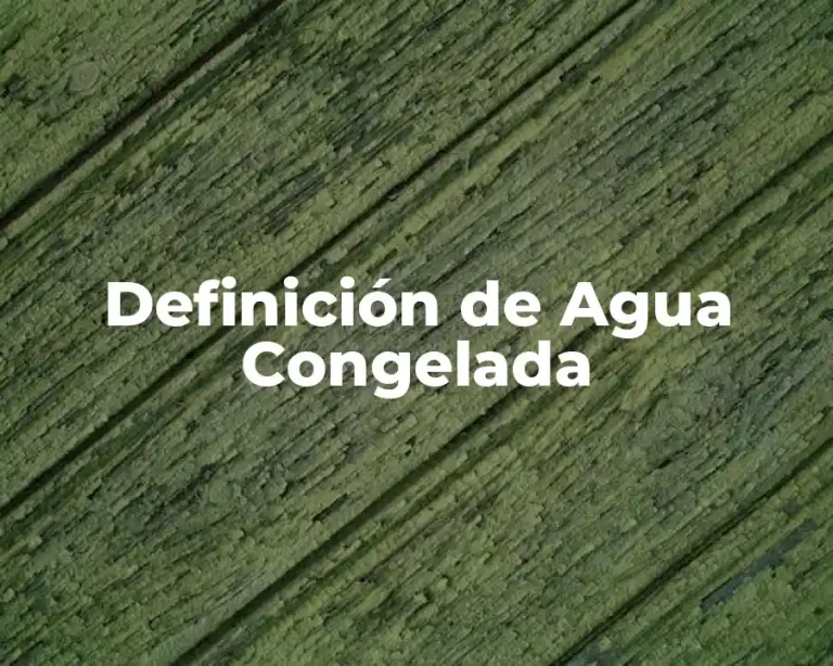 Definición de Agua Congelada