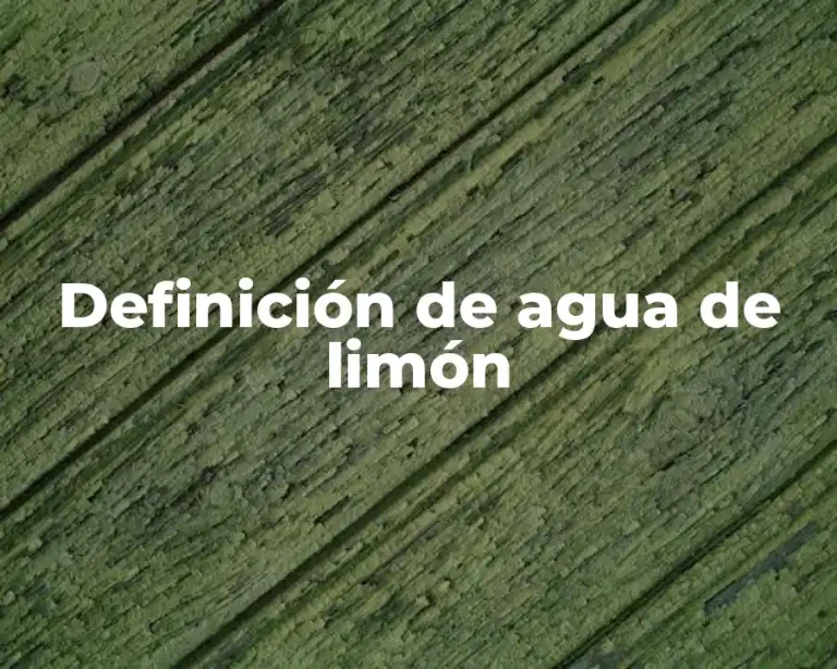 Definición de agua de limón