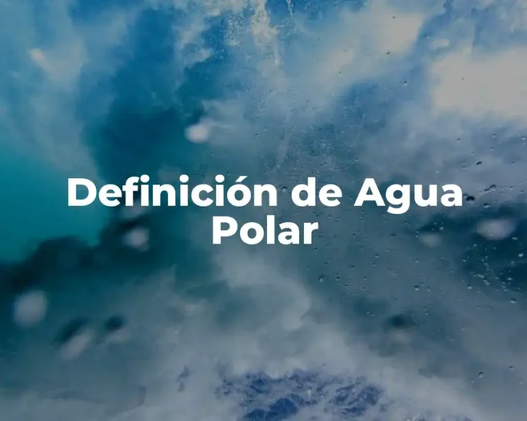 Definición de Agua Polar