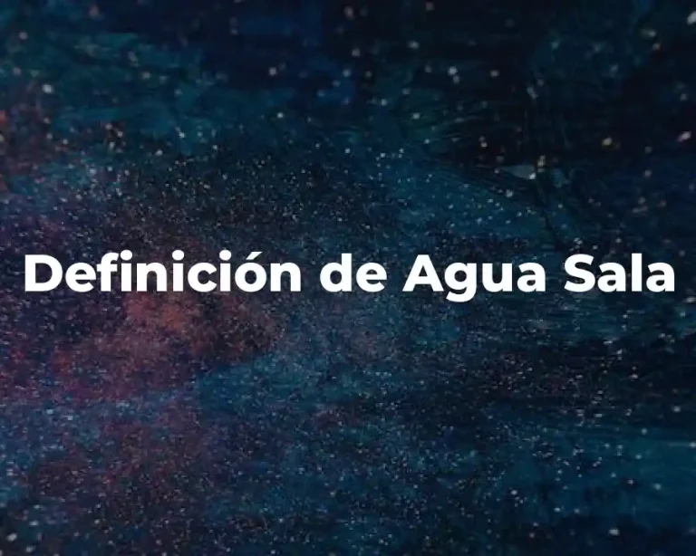 Definición de Agua Sala