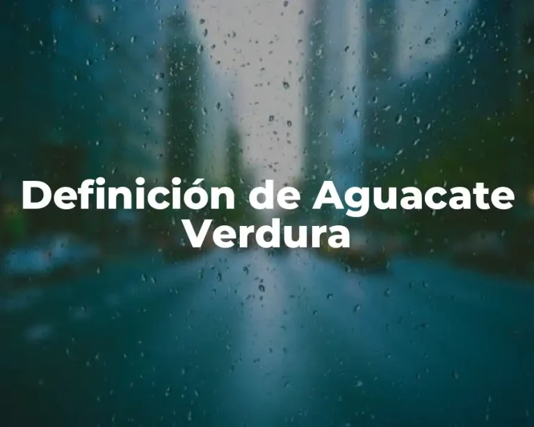 Definición de Aguacate Verdura
